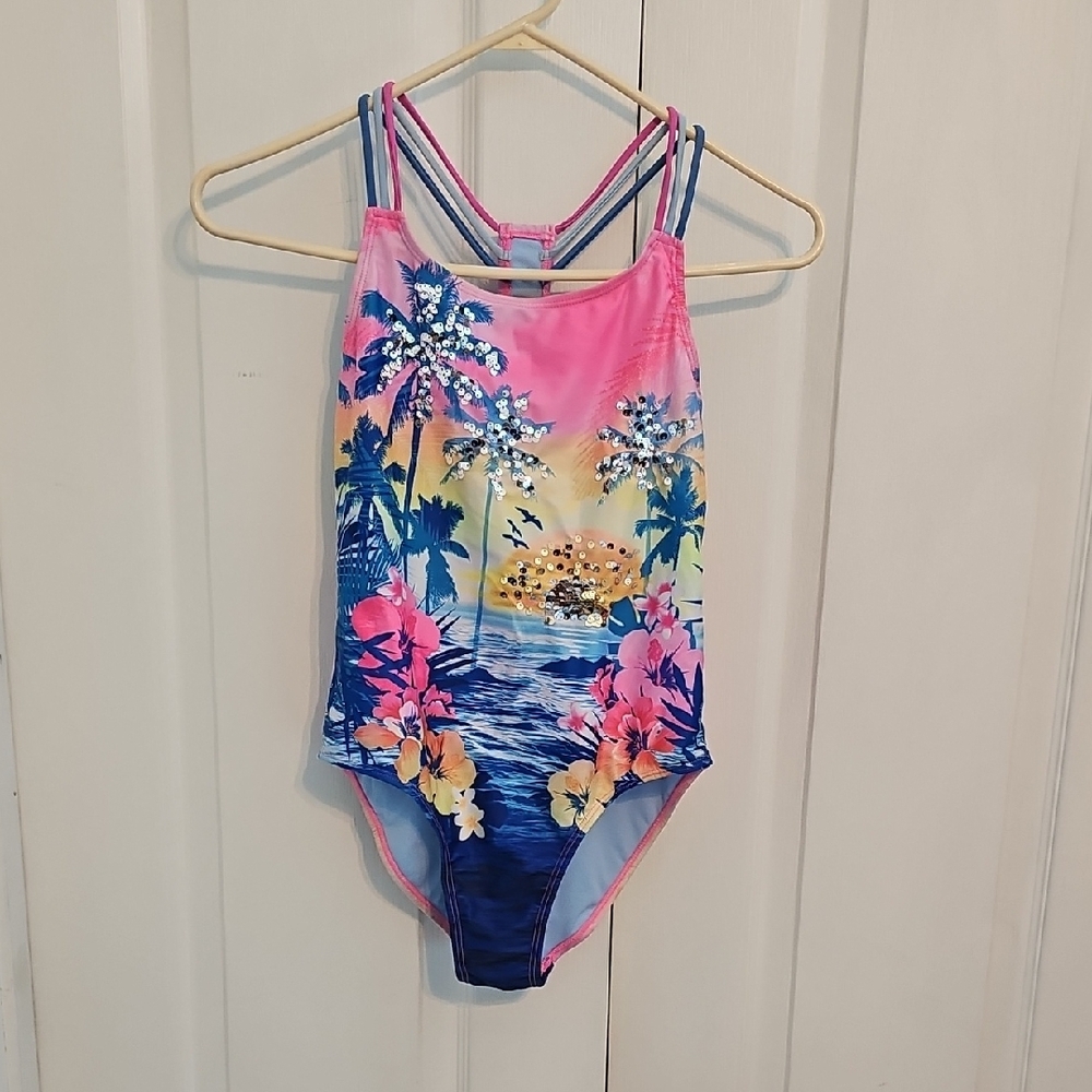 Tropical Kids Swimwear - Pink and Blue